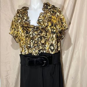 Yellow and black dress -CATO